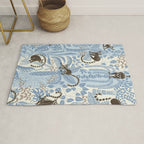 Jungle adventure striped blue Rug Gallery Image 1