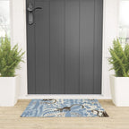 Jungle adventure striped blue Welcome Mat Gallery Image 3