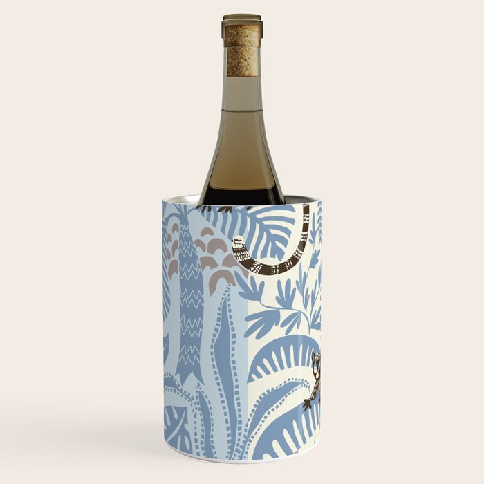 Jungle adventure striped blue Wine Chiller Gallery Image 2
