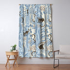 Jungle adventure striped blue Window Curtain Gallery Image 5