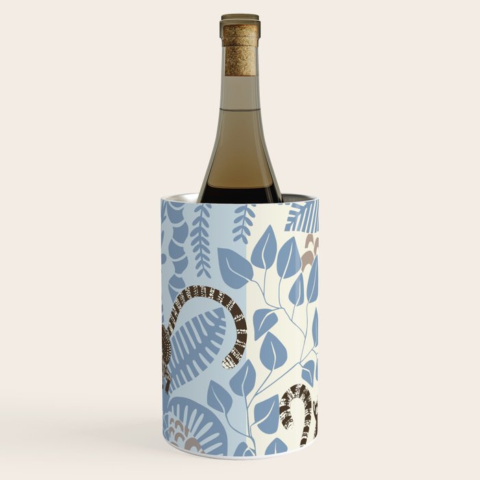 Jungle adventure striped blue Wine Chiller Gallery Image 3