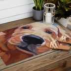 Golden Retriever Puppy Original Oil Painting Outdoor Rug Gallery Image 2