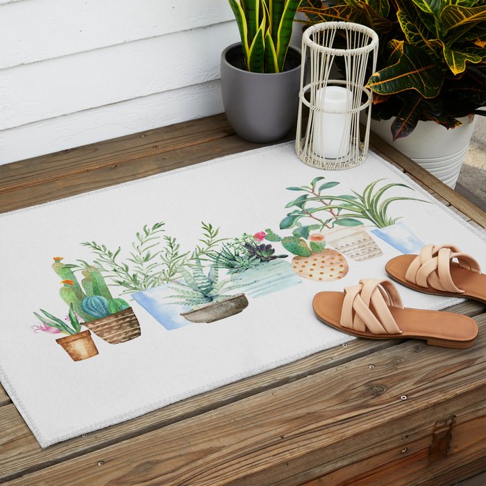 Plants Outdoor Rug Gallery Image 2