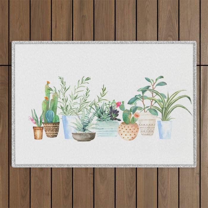 Plants Outdoor Rug Gallery Image 1
