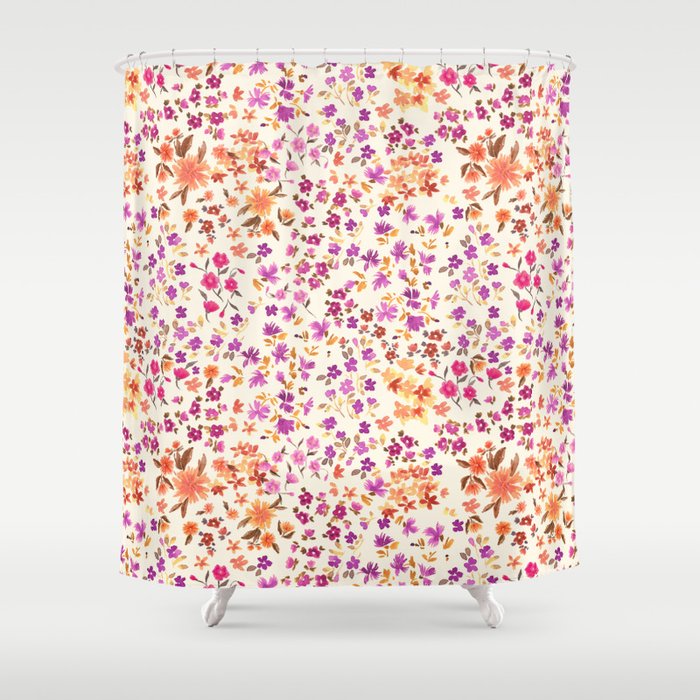 Pink summer blooming Shower Curtain Gallery Image 1