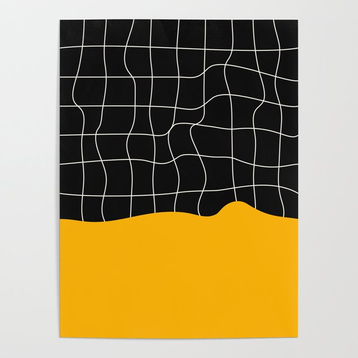 Sunkissed Gold | Warp Grid: Midnight Black Edition Poster Gallery Image 4