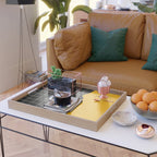 Sunkissed Gold | Warp Grid: Midnight Black Edition Serving Tray Gallery Image 2