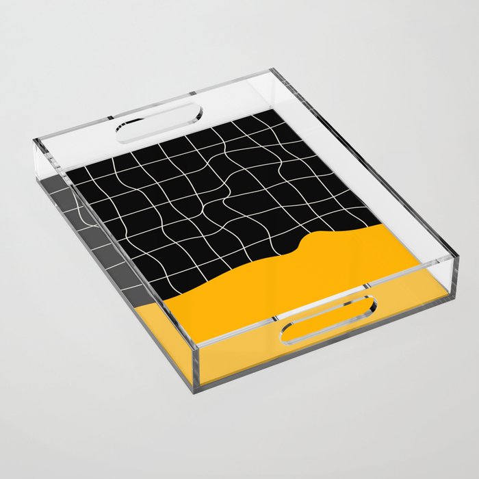 Sunkissed Gold | Warp Grid: Midnight Black Edition Acrylic Tray Gallery Image 1