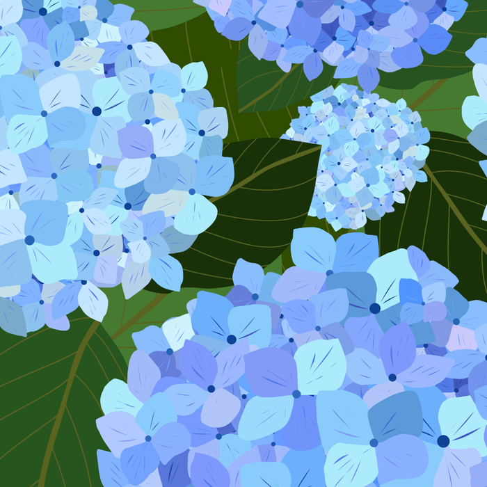 Light Blue Hydrangeas, Preppy Modern Flowers, Botanical, Floral Coffee Mug Gallery Image 2