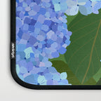 Light Blue Hydrangeas, Preppy Modern Flowers, Botanical, Floral Laptop Sleeve Gallery Image 3