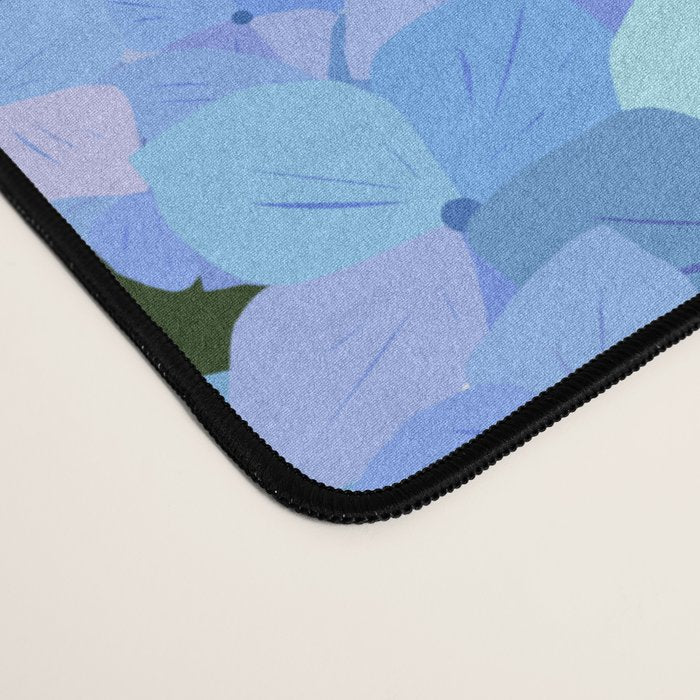 Light Blue Hydrangeas, Preppy Modern Flowers, Botanical, Floral Desk Mat Gallery Image 4