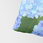 Light Blue Hydrangeas, Preppy Modern Flowers, Botanical, Floral Pillow Sham Gallery Image 4