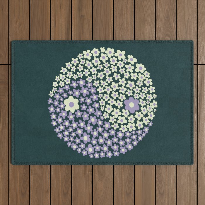 Floral yin-yang Outdoor Rug Gallery Image 1
