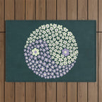 Floral yin-yang Outdoor Rug Gallery Image 1