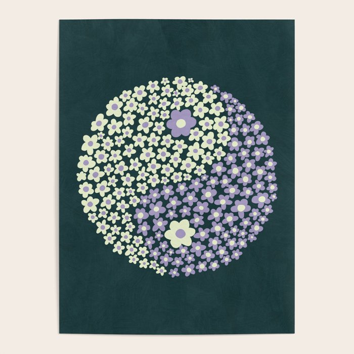 Floral yin-yang Poster Gallery Image 1