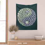 Floral yin-yang Wall Tapestry Gallery Image 2
