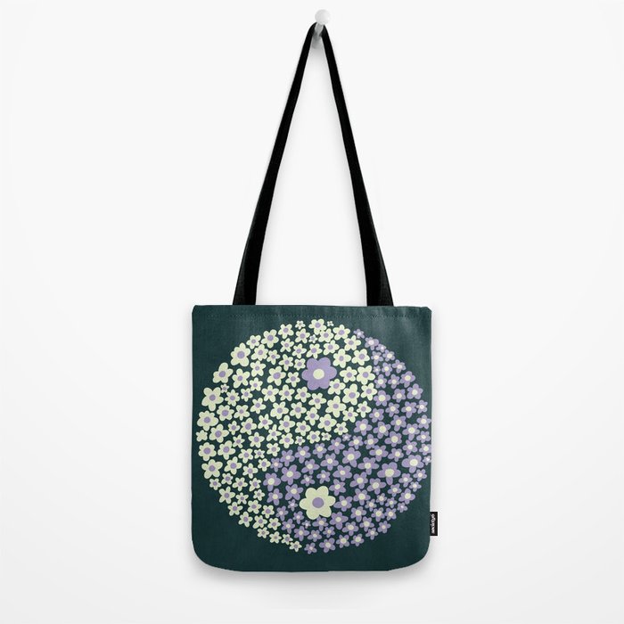 Floral yin-yang Tote Bag Gallery Image 2