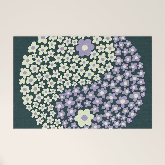 Floral yin-yang Welcome Mat Gallery Image 1