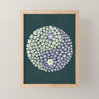 Floral yin-yang Mini Art Print Gallery Image 1