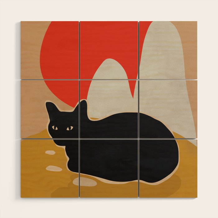 Cat Wood Wall Art Gallery Image 1
