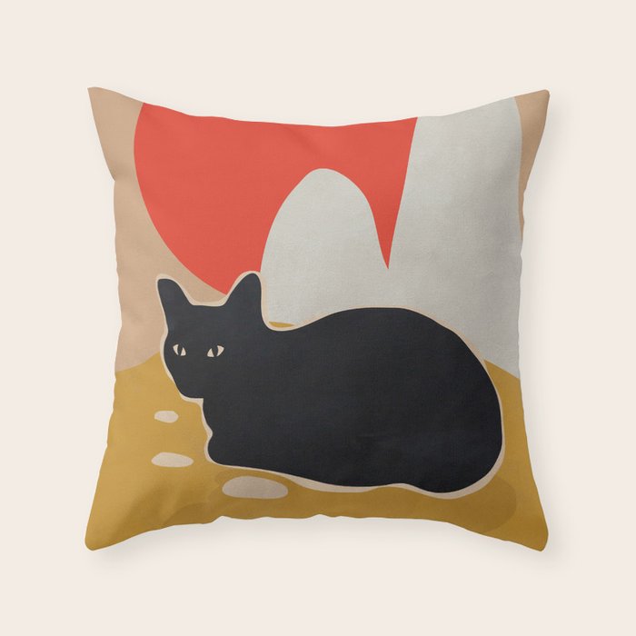 Cat Throw Pillow Gallery Image 6