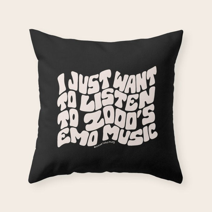Emo Music Throw Pillow Gallery Image 6