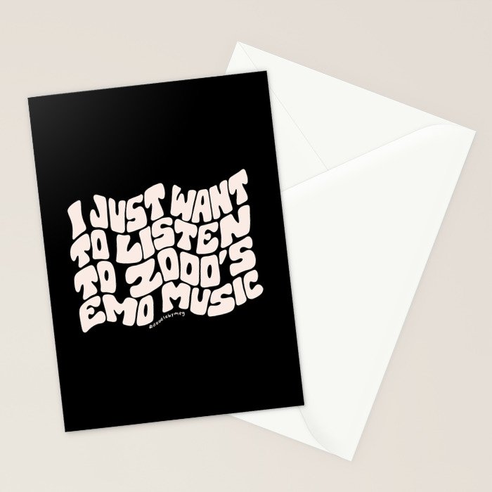 Emo Music Stationery Card Gallery Image 2