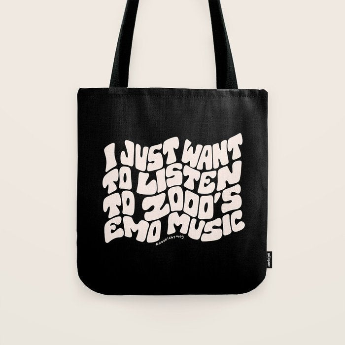 Emo Music Tote Bag Gallery Image 1