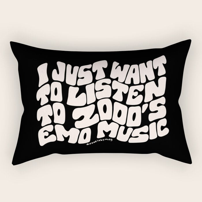 Emo Music Rectangular Pillow Gallery Image 1