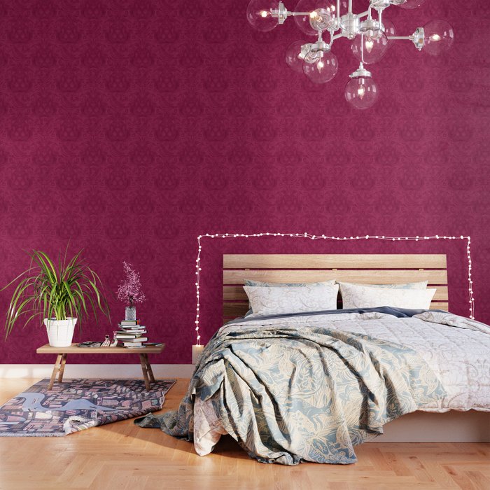 Pineapple Deco // Raspberry Swirl Wallpaper Gallery Image 3