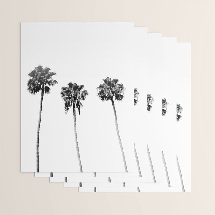 Black + White Palm Trees Wrapping Paper Gallery Image 3
