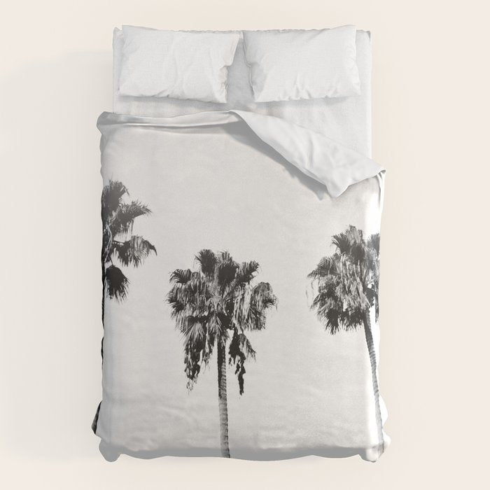 Black + White Palm Trees Duvet Cover Gallery Image 6