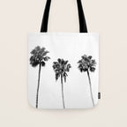 Black + White Palm Trees Tote Bag Gallery Image 1