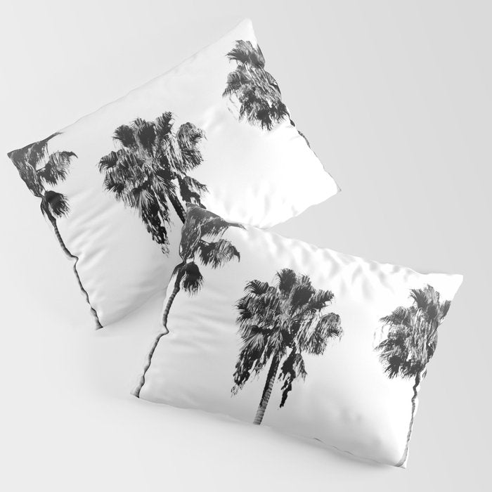 Black + White Palm Trees Pillow Sham Gallery Image 3