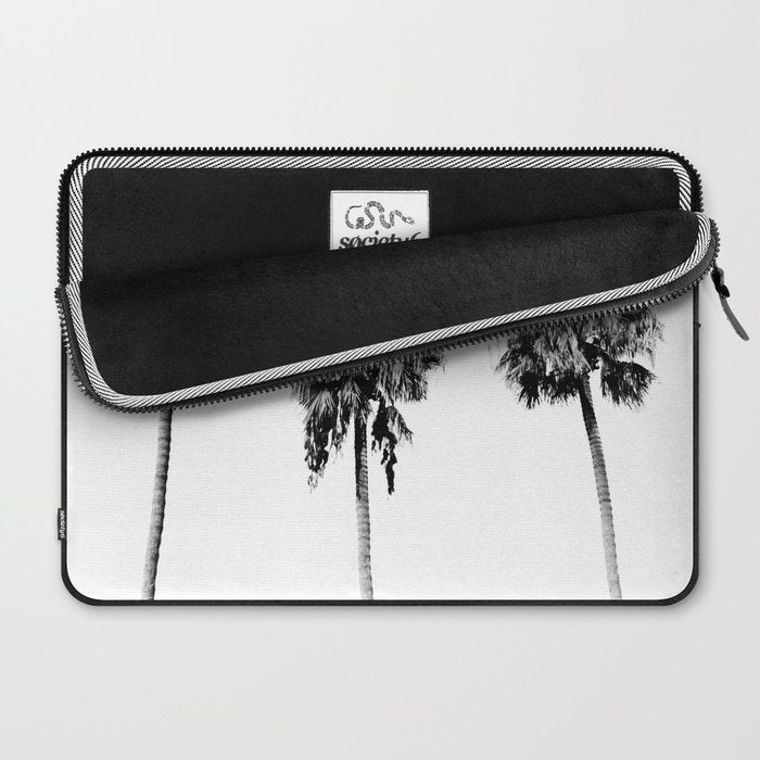 Black + White Palm Trees Laptop Sleeve Gallery Image 2