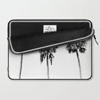 Black + White Palm Trees Laptop Sleeve Gallery Image 2