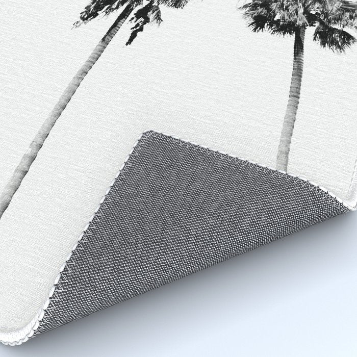 Black + White Palm Trees Rug Gallery Image 4
