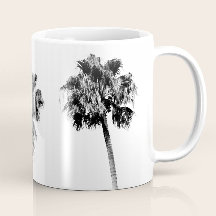 Black + White Palm Trees Coffee Mug Gallery Image 1