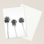 Black + White Palm Trees Stationery Card Gallery Image 2
