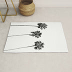 Black + White Palm Trees Rug Gallery Image 1