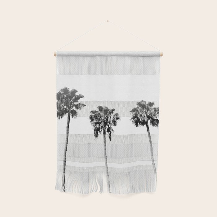 Black + White Palm Trees Wall Hanging Gallery Image 1