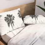 Black + White Palm Trees Pillow Sham Gallery Image 2