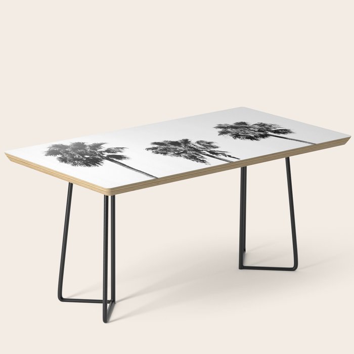 Black + White Palm Trees Coffee Table Gallery Image 1
