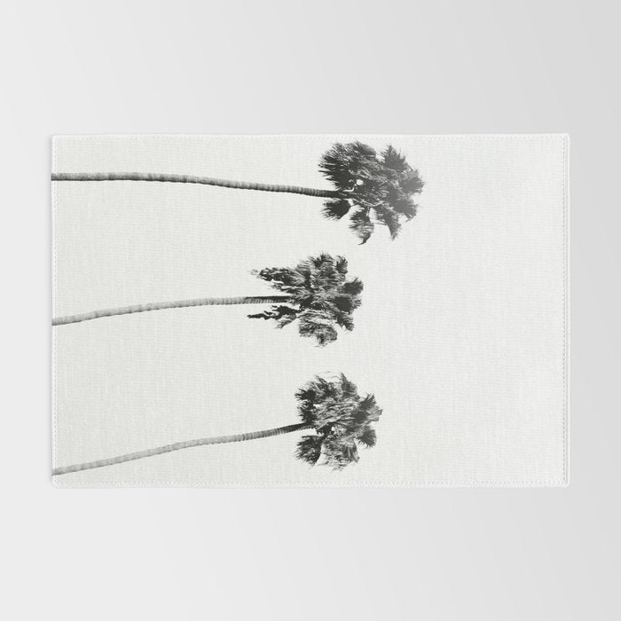 Black + White Palm Trees Rug Gallery Image 2