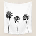 Black + White Palm Trees Wall Tapestry Gallery Image 4
