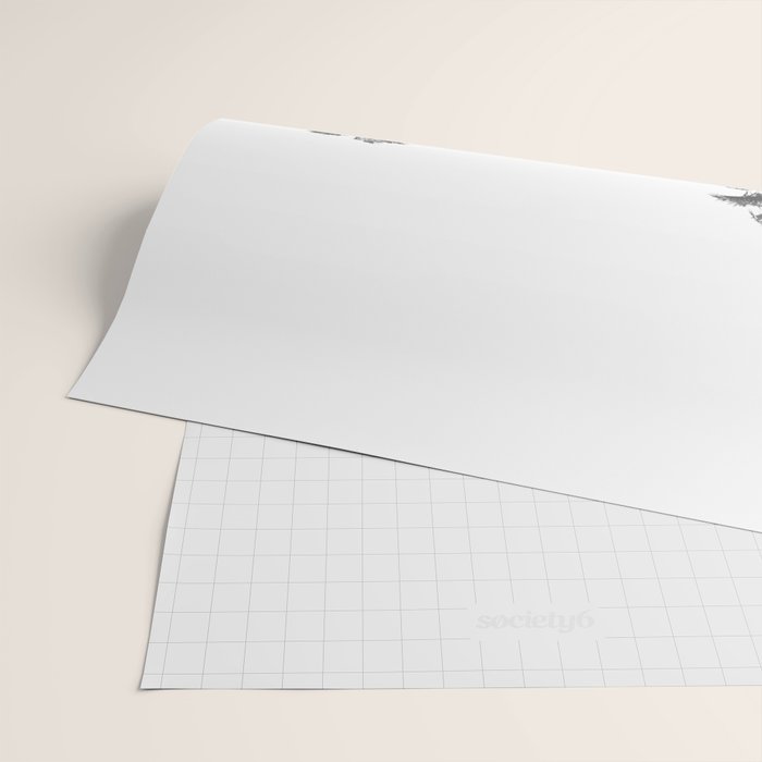 Black + White Palm Trees Wrapping Paper Gallery Image 2