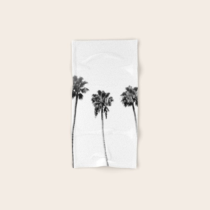 Black + White Palm Trees Bath Towel Gallery Image 1