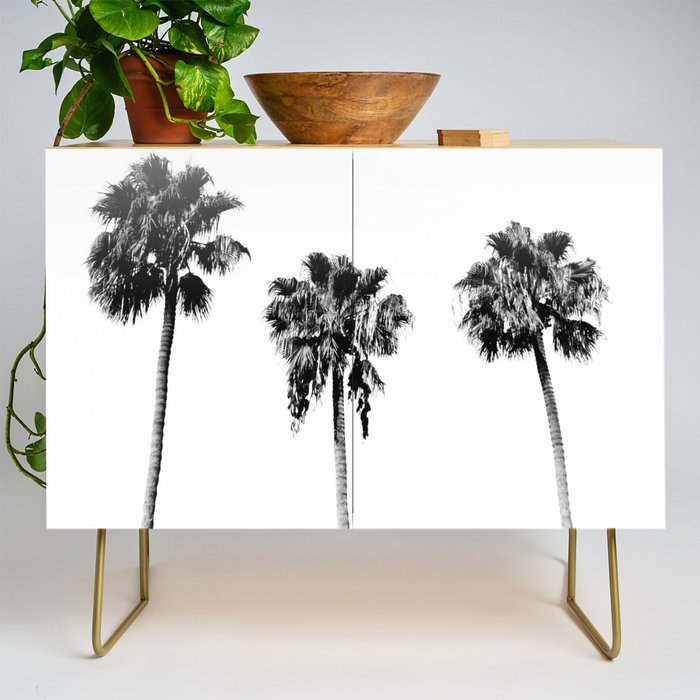 Black + White Palm Trees Credenza Gallery Image 1