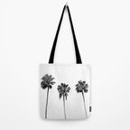Black + White Palm Trees Tote Bag Gallery Image 2