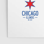 Chicago Neighborhood Map in Blue Poster Gallery Image 3